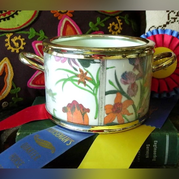 RARE Vintage GUCCI Accornero Ice Bucket Wine Cooler Barware Table Accessory GG - Picture 8 of 12